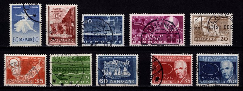 Denmark 1962-63 Commemoratives, Complete Sets [Used]