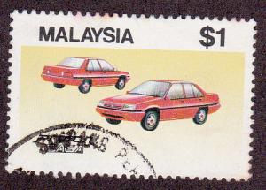 Malaysia # 307, Automobiles, Used, 1/2 Cat.