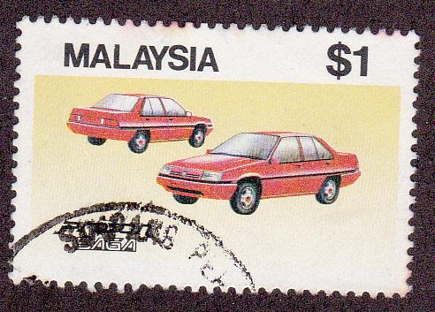 Malaysia # 307, Automobiles, Used, 1/2 Cat.