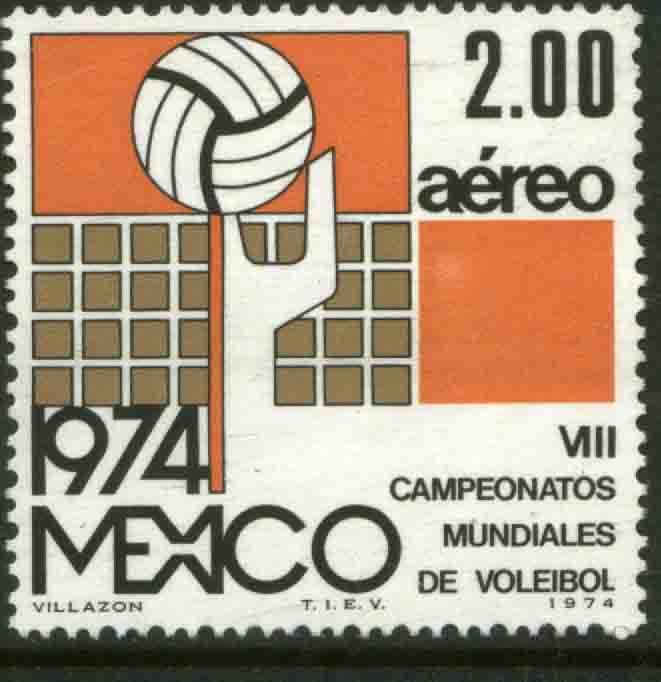 MEXICO C433, 8th World Volleyball Championship. MINT, NH. VF.