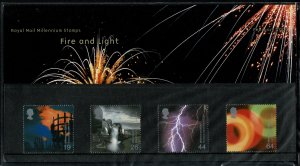 G.B.QE II 2000 FIRE & LIGHT MINT (NH) SG2129-32 P.O.PACK 308 SUPERB