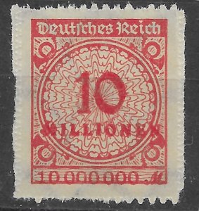 Germany inflation stamps issued 1921 - 1924