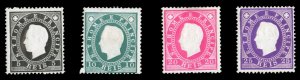 Portuguese Colonies, St. Thomas and Prince Islands #15-18 Cat$24, 1887 5r-25r...