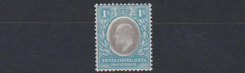 NYASALAND  1903 - 04  S G 623  1/-  GREY BLUE  MH