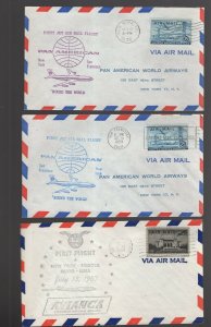 US 1950's Lot of 20 Flight Event Covers Including 10 Pan Am Jet Clipper Covers