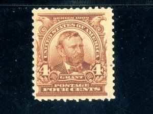 USAstamps Unused FVF US Serie of 1902 Grant Scott 303 OG MNH