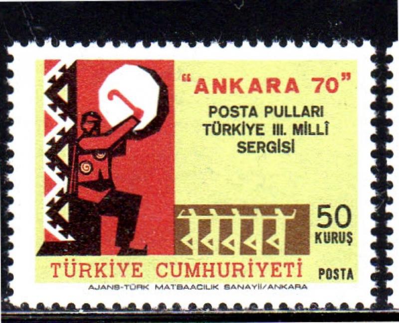 TURKEY #1856  1970  STAMP EXIBITION     MINT VF NH O.G  a