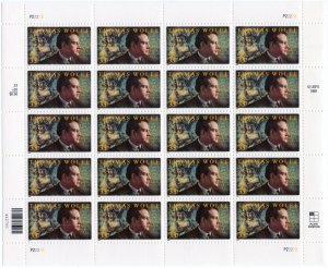 Scott #3444 - Thomas Wolfe - Sheet Of 20 Stamps - MNH