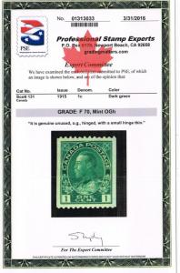 STUNNING GENUINE CANADA SCOTT #131 MINT OG PSE GRADED CERT - PRICED TO SELL