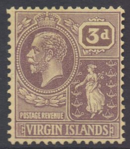 Virgin Islands BVI Scott 61 - SG96, 1922 George V 3d MH*