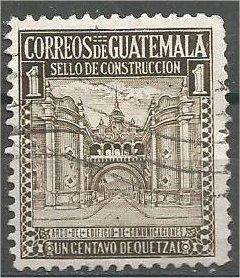 GUATEMALA, 1942, used 1c, Arch of Communications. Scott RA20