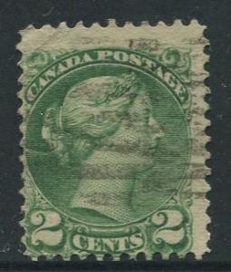 Canada -Scott 36 - Queen Victoria -1872 - Used - Single 2c Stamp