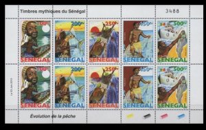 SENEGAL 2015 2016 SHEET EVOTION DE LA PECHE FISHING FISH FISHES POISSONS MNH