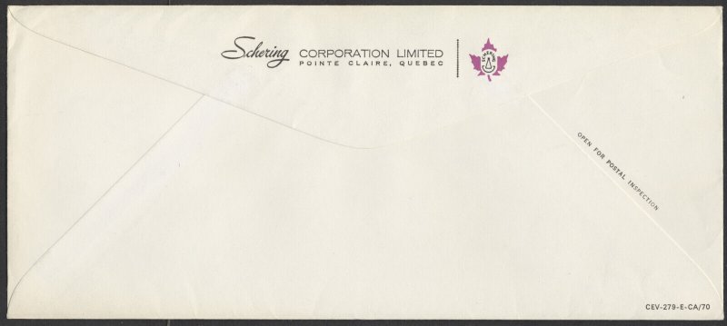 1970 #517 Sir Oliver Mowat FDC Plate Block Schering Cachet Ottawa