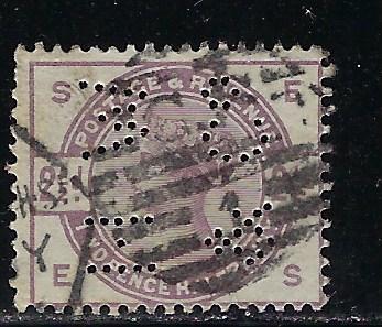 Great Britain Scott # 101, used, perfin WN & Co