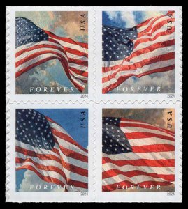 USA 5874a,5871-5874 Mint (NH) US  Flags Block of 4 (BCA - Perf 11.0x10.75)
