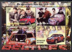 CHAD - 2009 - Mini Beatles, 50th Anniv - Perf 4v Sheet - MNH - Private Issue