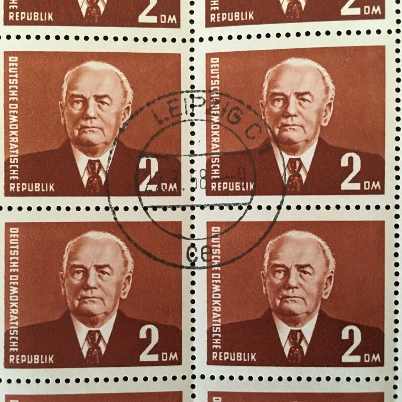 GERMANY - GDR 1958 - 2DM, Half Sheet President Pieck - FDOI