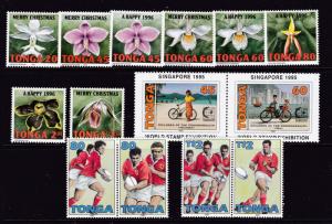 Tonga x 2 sets & a pair MNH from 1995-96