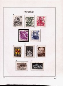 Austria Österreich lot of used stamps 1962 - p61 The album page is not included