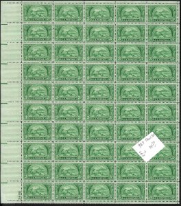 987 Mint,OG,NH... Pane of 50... Brookman CV $14.50