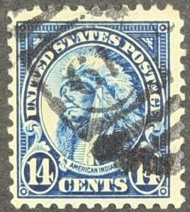 USA, 1923, SC# 565, American Indian, Used, F