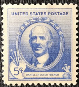 US #887 MNH Single Daniel Chester French SCV $.50 L23