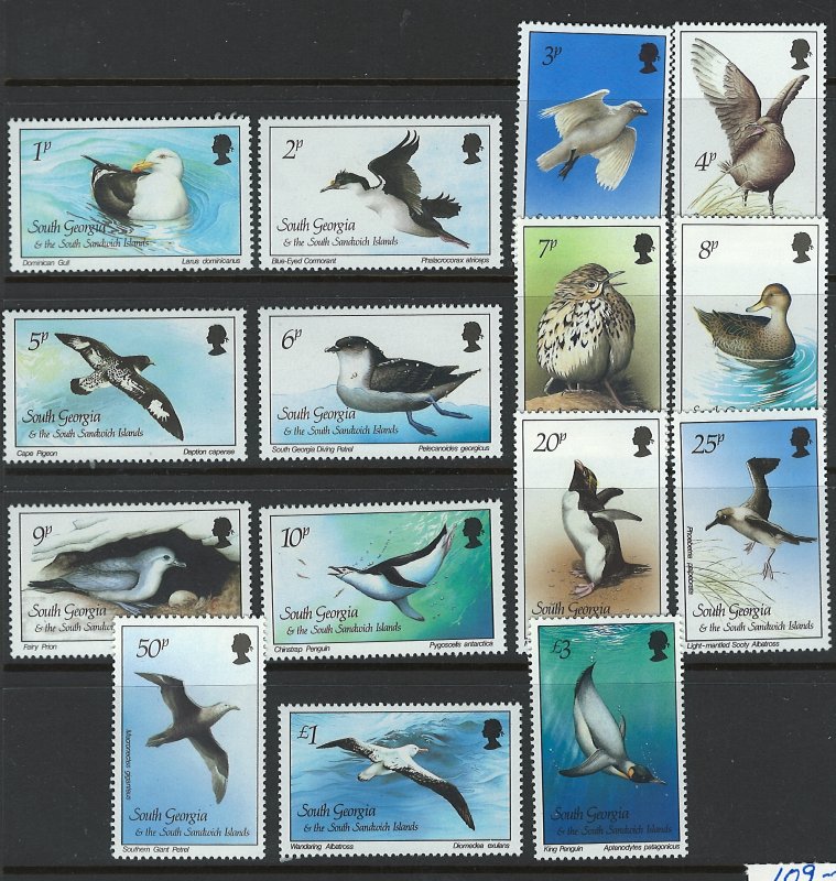 South Georgia Scott 109-123! MNH! Complere Set!