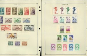 Viet Nam 1951-1975 Mint(mostly) & Hinged on 21 Scott  International Pages.