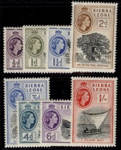 SEYCHELLES QEII SG210-217, 1956-61 SHORT set, NH MINT. Cat £19.