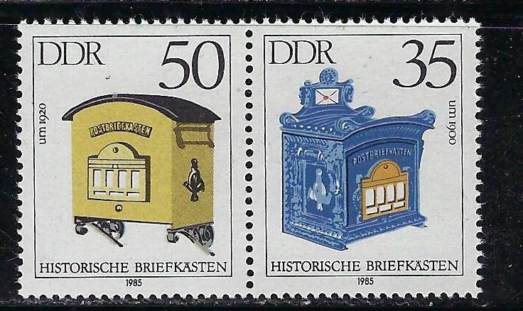 Germany DDR Scott # 2459, 2458, mint nh, se-tenant, WZd623