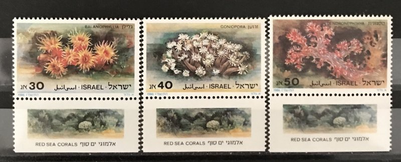 Israel 1986 #932-4 Tab, MNH.