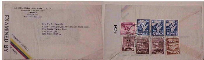 ECUADOR CENSORED COVER 1942   TO USA