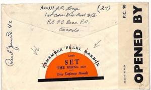 AC4 1942 WW2 Canada Legion *REMEMBER PEARL HARBOUR* Poropaganda Label Cover USA