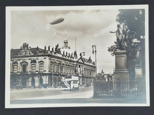 1932 Berlin Friedenau Germany to Oceanside New York Zeppelin RPPC Postcard Cover