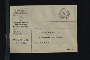 Switserland Army postal service - Feldpost  - Stabskp. Geb. Füs. Bat. 34 [FX...