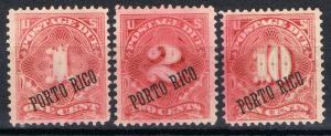 1899  PUERTO RICO   #J1 J2 J3