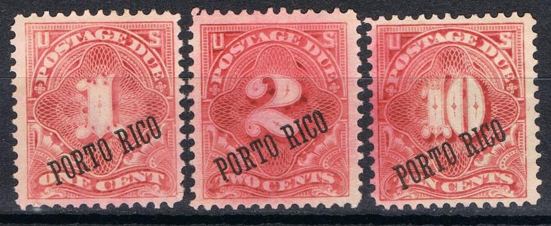 1899  PUERTO RICO   #J1 J2 J3