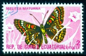 Butterfly, Guinea Ecuatorial stamp used