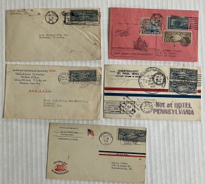 4 1920s-1930s airmail covers Puerto Rico, flight cachets, etc [y8979]