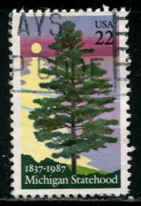 2246 US 22c Michigan Statehood, used