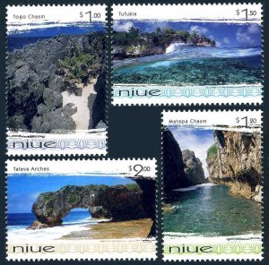 Niue 734-737, MNH. Michel 926-929. Scenic views, 1999. Togo Chasm, Matapa Chasm,