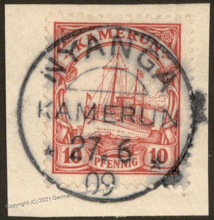 Germany 1909 NYANGA Kamerun Cameroons Mi22 Wmk Yacht 106479