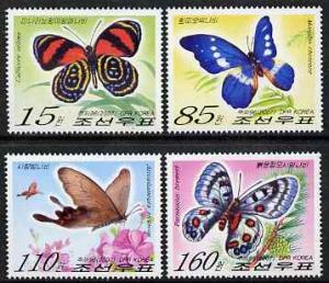 North Korea 2007 Butterflies perf set of 4 unmounted mint...