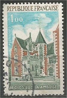 FRANCE, 1973 used 1fr, Clos-Lucé, Scott 1374