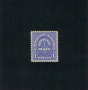 SC# O123 UNUSED OG MNH $1 OFFICIAL STAMP US POSTAL 1911, 2019 PSAG CERT GRADE 95