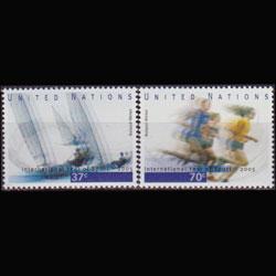 UN-NEW YORK 2005 - Scott# 887-8 Sport Year Set of 2 NH