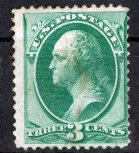 USA Stamps rare,1875,George Washington 3c,Blue green