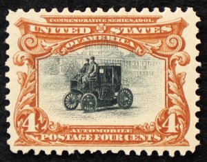 U.S. Mint Stamp Scott #296 4c Pan-American, Superb. Natural Gum Skips. NH. Gem!