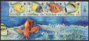 2010 Pitcairn Islands 805-808strip+Tab WWF - Marine fauna 10,50 €